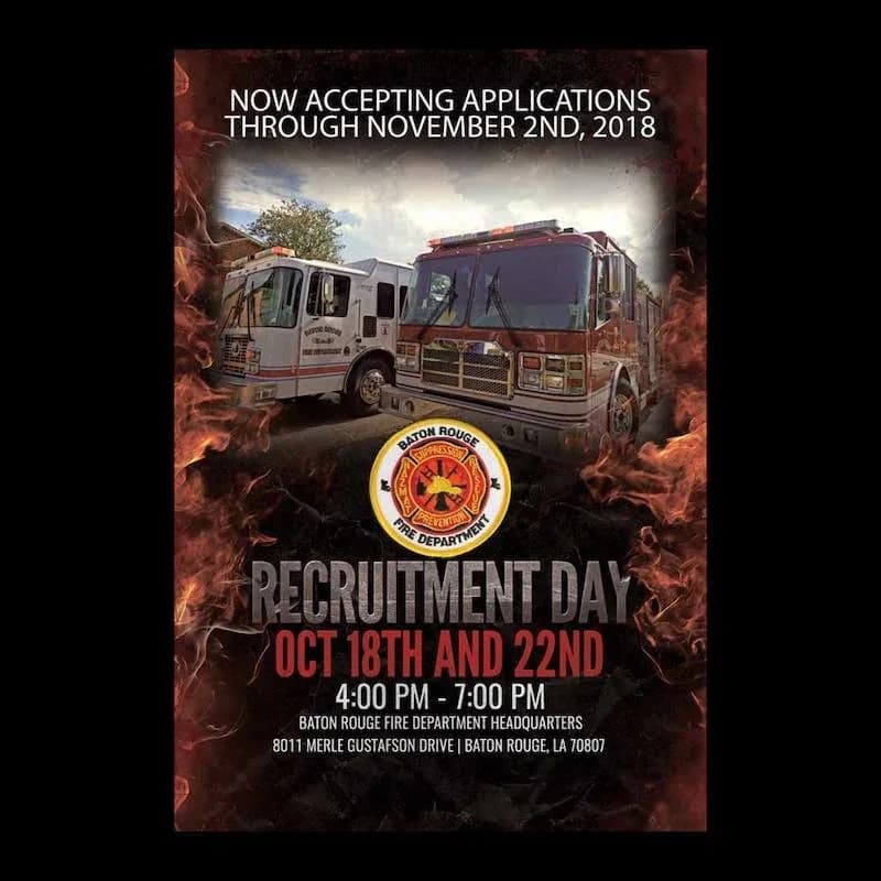 baton rouge fire department 2018 recuitment flyer