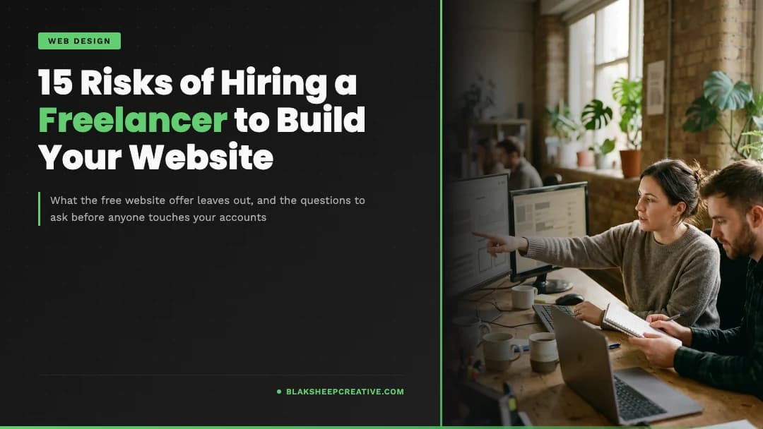 BlakSheep Creative featured graphic: 15 Risks of Hiring a Freelancer to Build Your Website