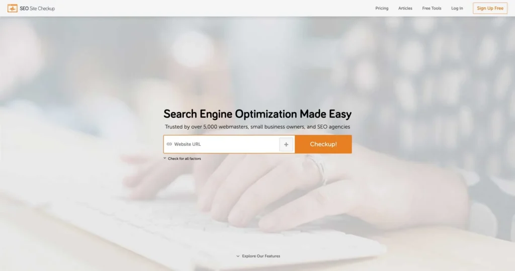 SEO site checkup free SEO tool 2020