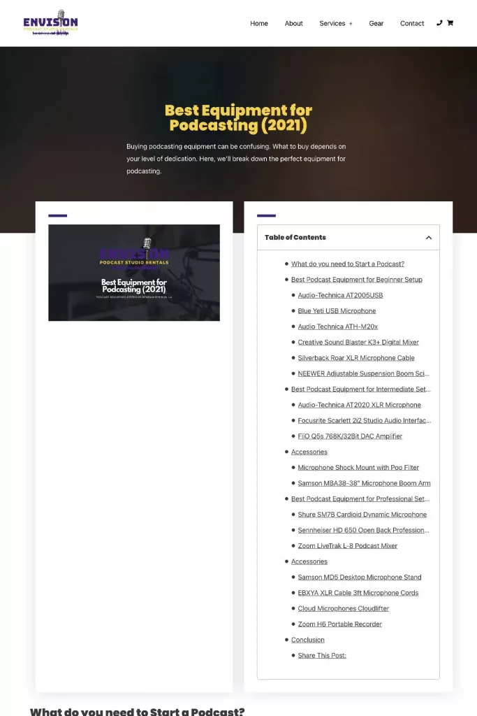 https envisionpodcaststudio.com podcast equipment best podcasting equipment