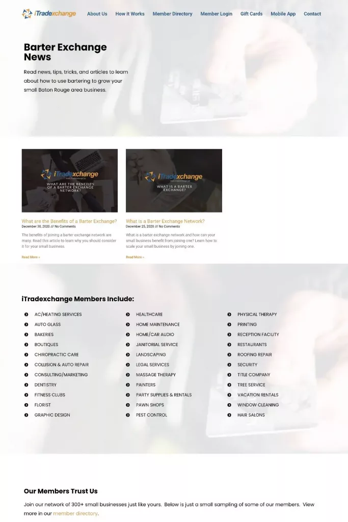 https itradexchange.biz barter exchange news