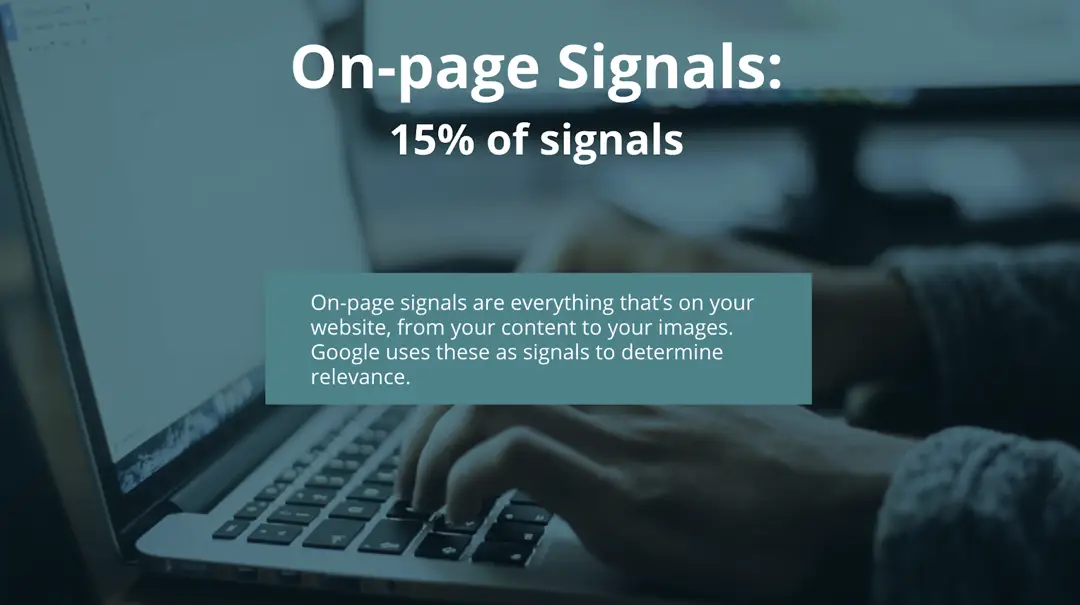 on page local SEO signals statistic