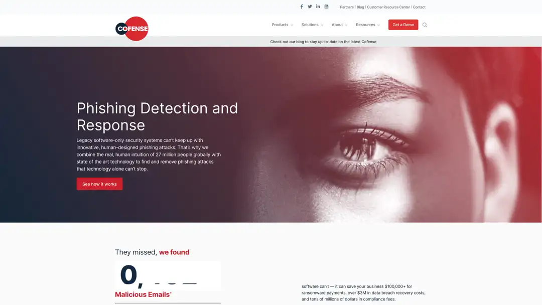 cofense security tool online website screenshot