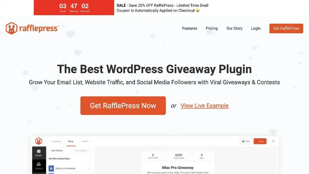 rafflepress digital marketing tool for dentists