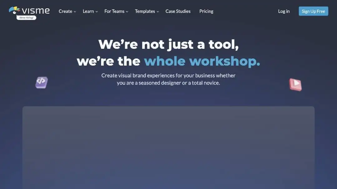 visme digital marketing tool for dentists