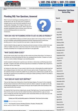plumbing blog post idea screenshot