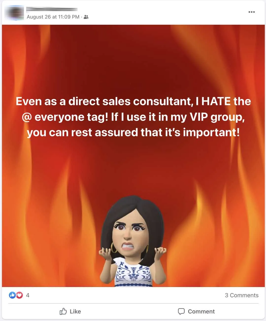 I hate the everyone tag in facebook groups