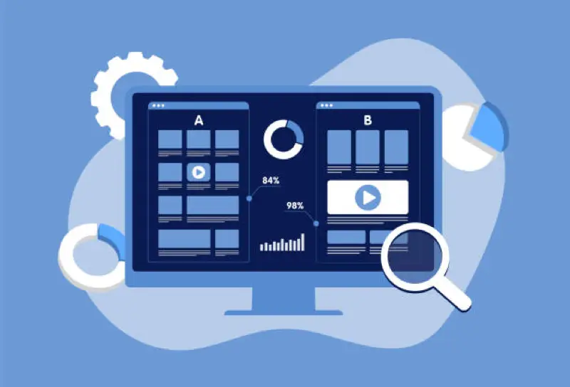 website ab testing concept vector