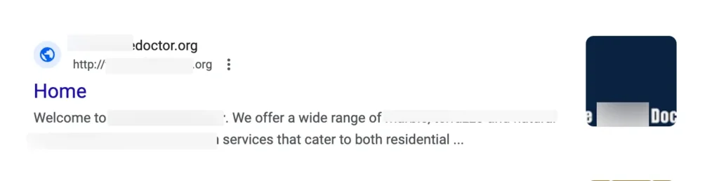 example of missed opportunities from bad SEO meta
