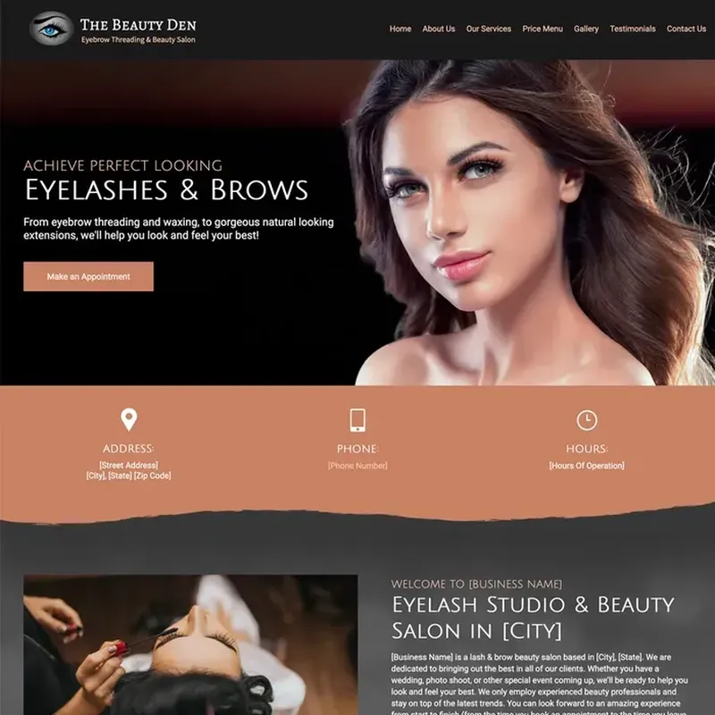the beauty den template