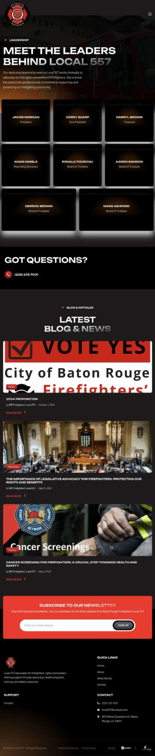 firefighter officers leadership page local 557