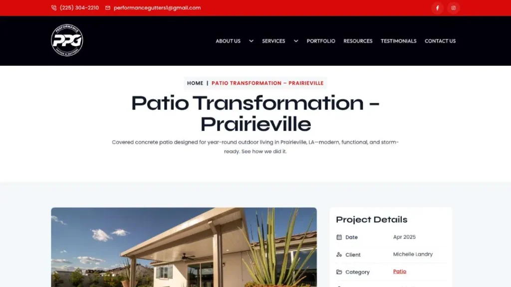 new https performancepatioandgutters.com projects patio transformation prairieville 