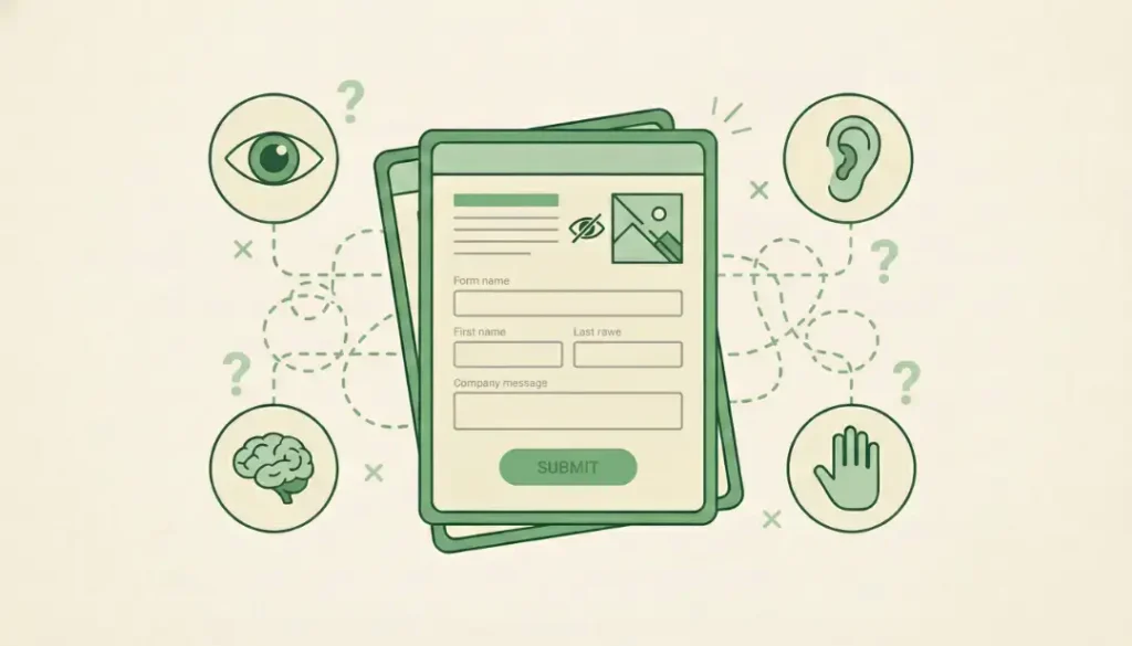 inaccessible web form user friction accessibility barriers