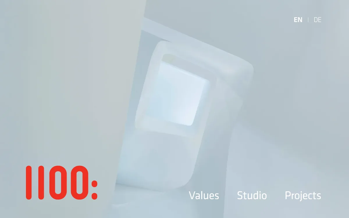1100 Architect architecture firm website homepage, captured 2026
