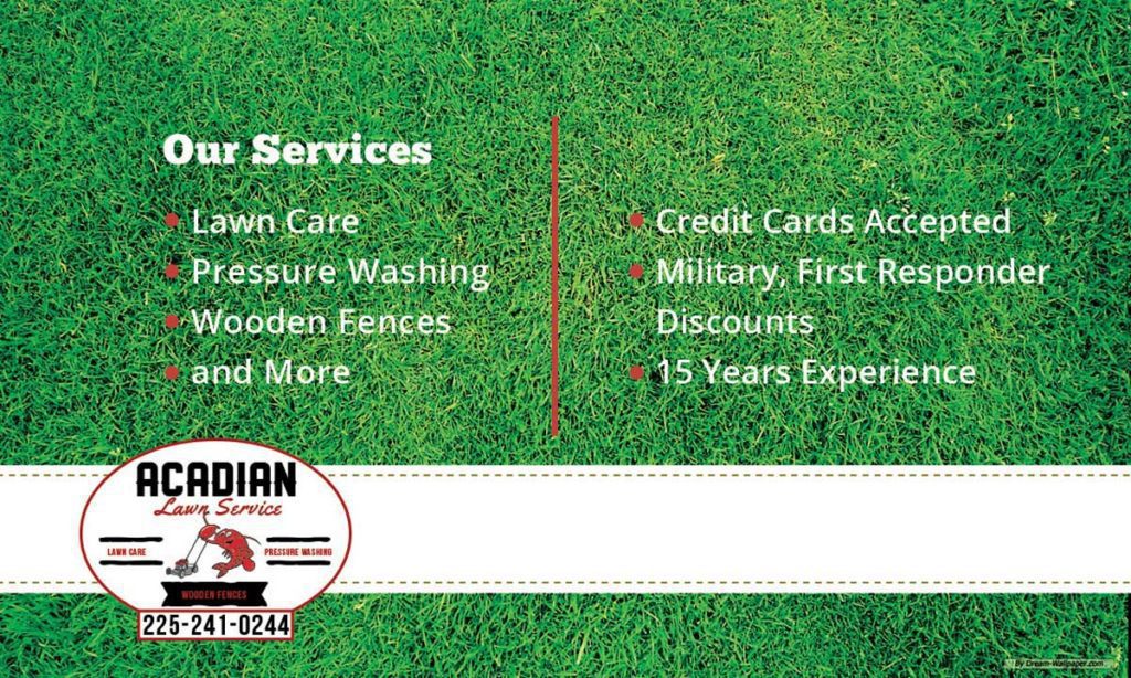 Acadian Lawn Service Business Card | BlakSheep Creative