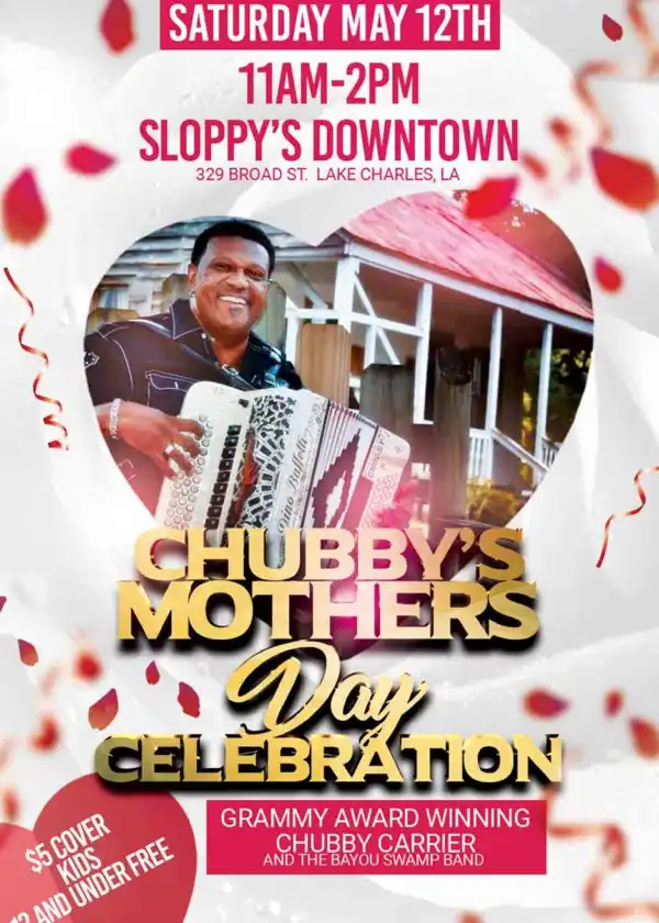 chubby carrier mothers day event flyer