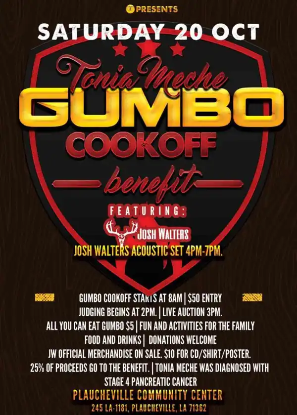 josh walters gumbo cookoff event flyer