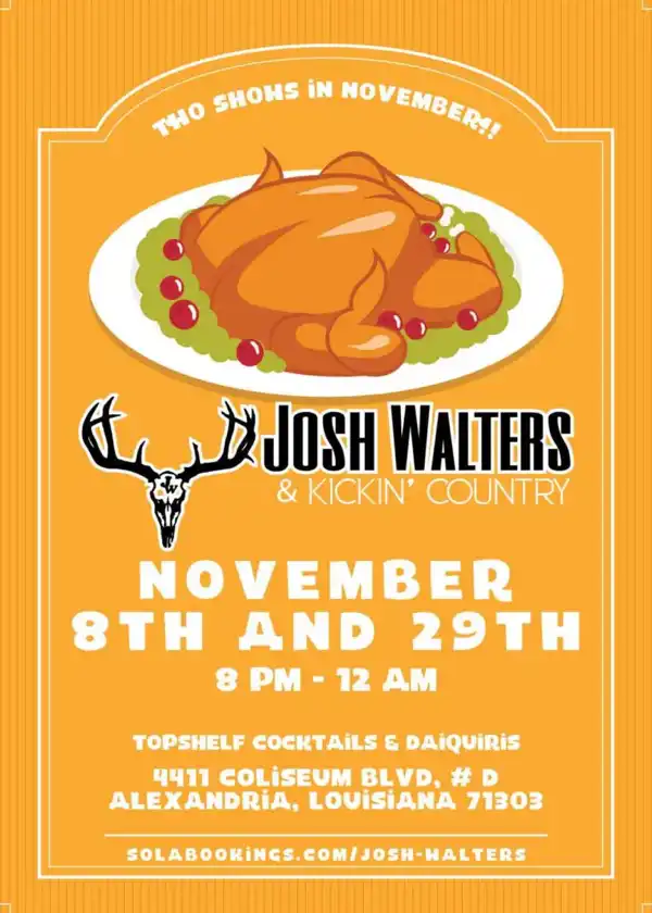 josh walters thanksgiving show flyer