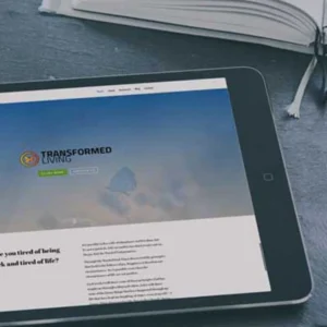 transformed living christian author blog website design
