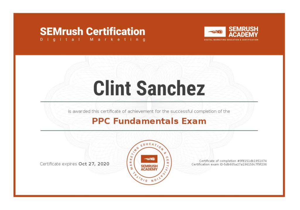 Certificate ppc fundamentals exam