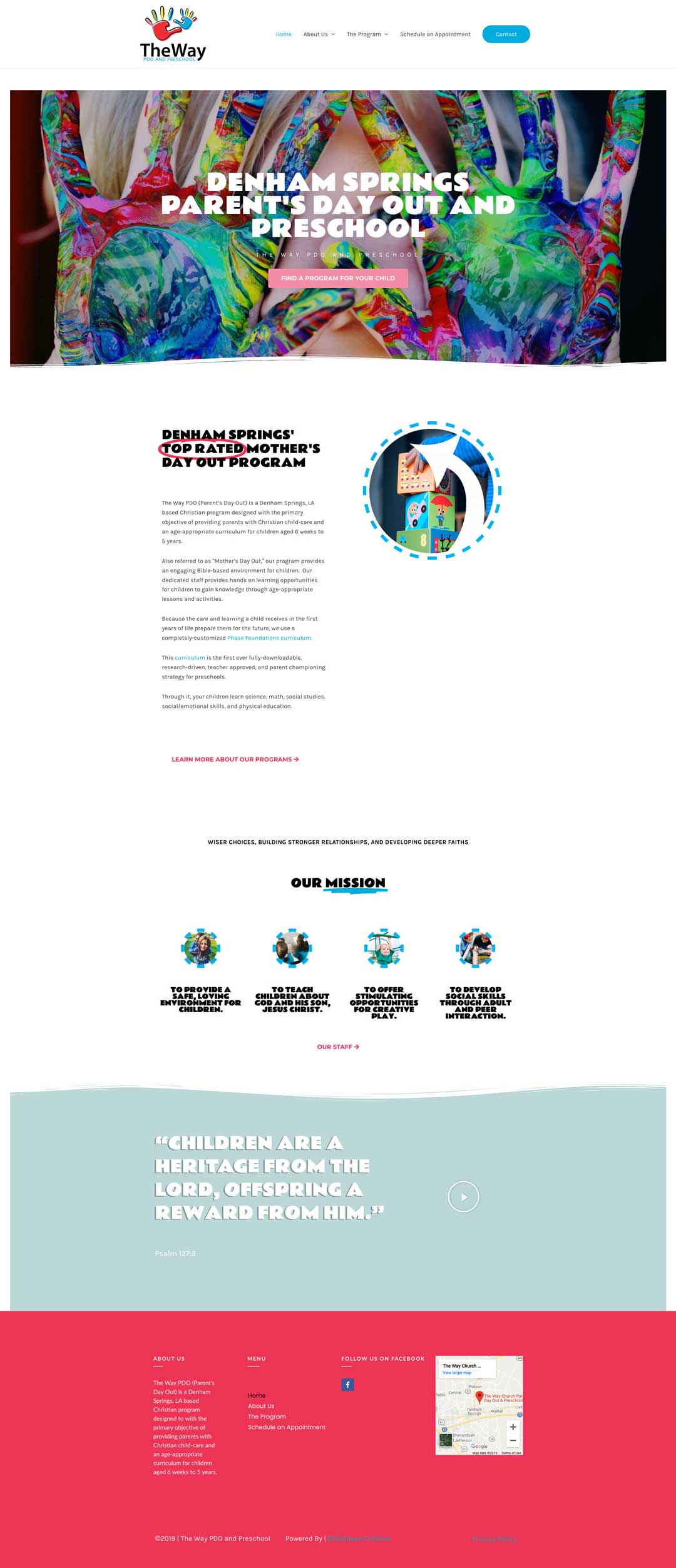 the way pdo and preschool website redesign screenshot