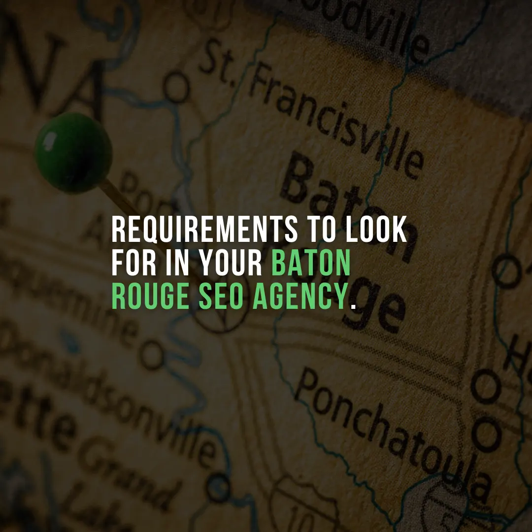 requirements to look for baton rouge seo agency