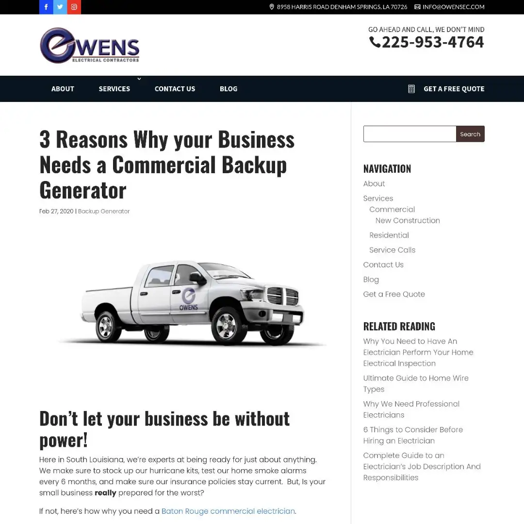 https owensec.com backup generator 3 reasons why your business needs a commercial backup generator