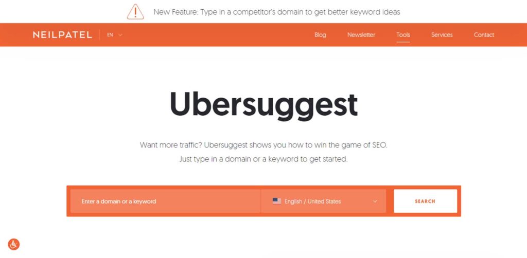 Ubersuggest s Free Keyword Tool 2020