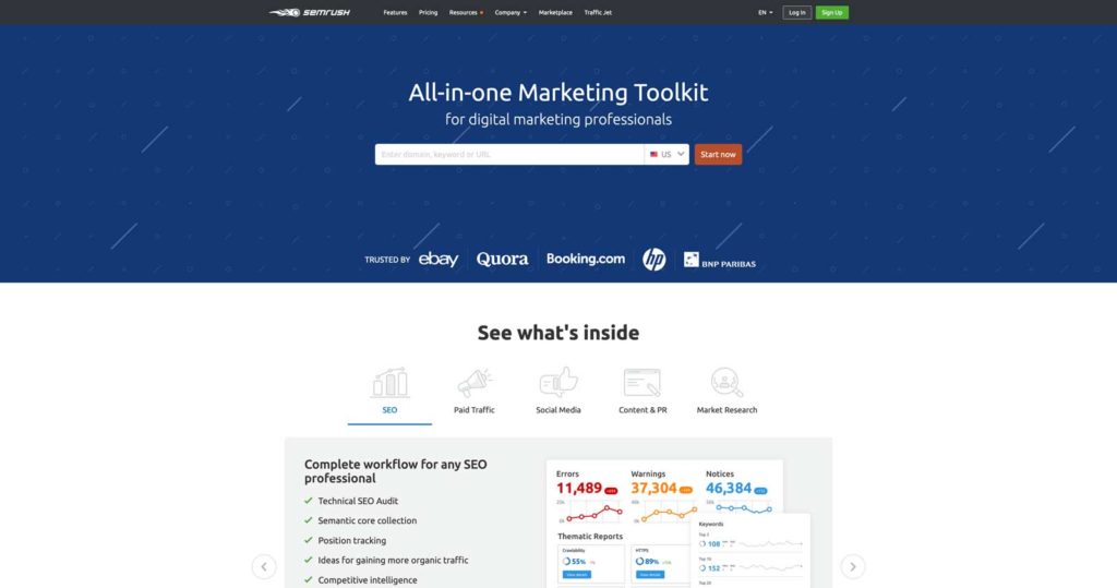 semrush all in one marketing toolkit 2020
