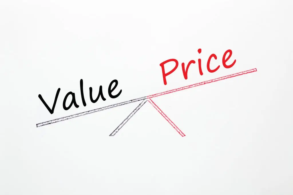 construction value vs price concept