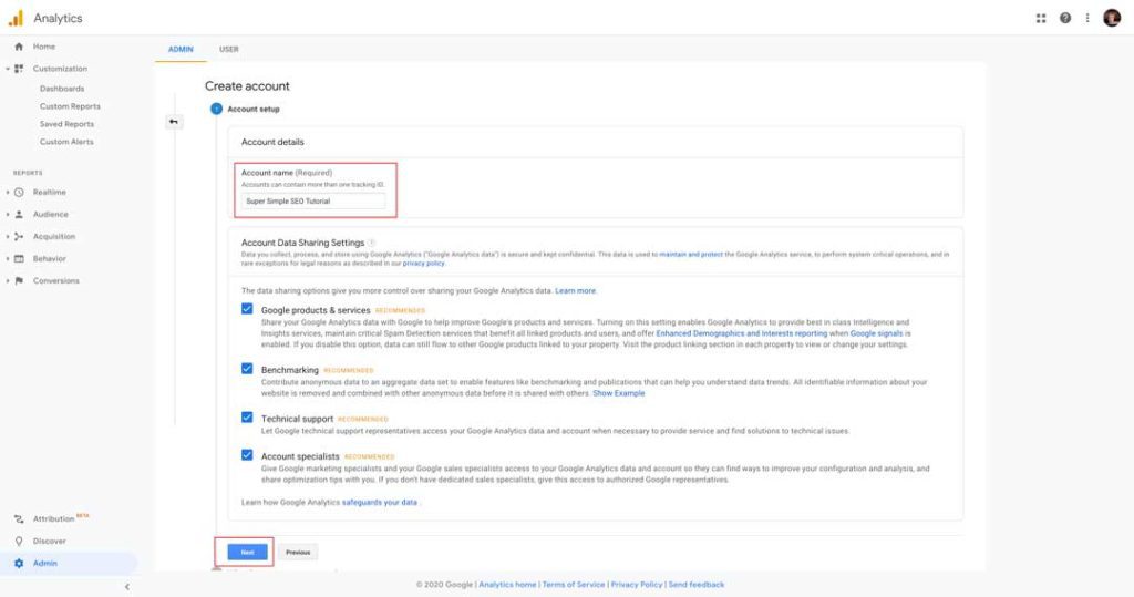 creating an account in google analytics tutorial