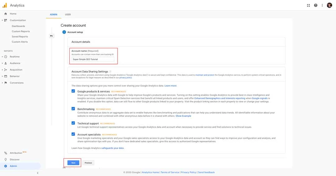 creating an account in google analytics tutorial
