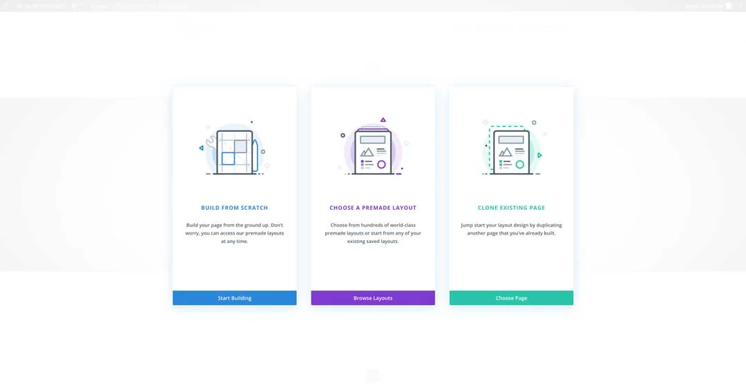 divi page bulding options