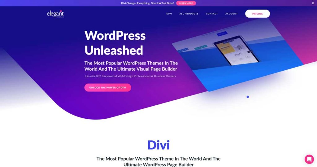 divi visual builder for diy wordpress websites
