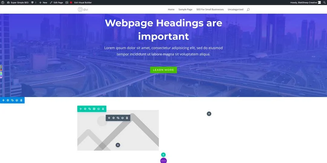 how to add an image module for proper image seo in divi