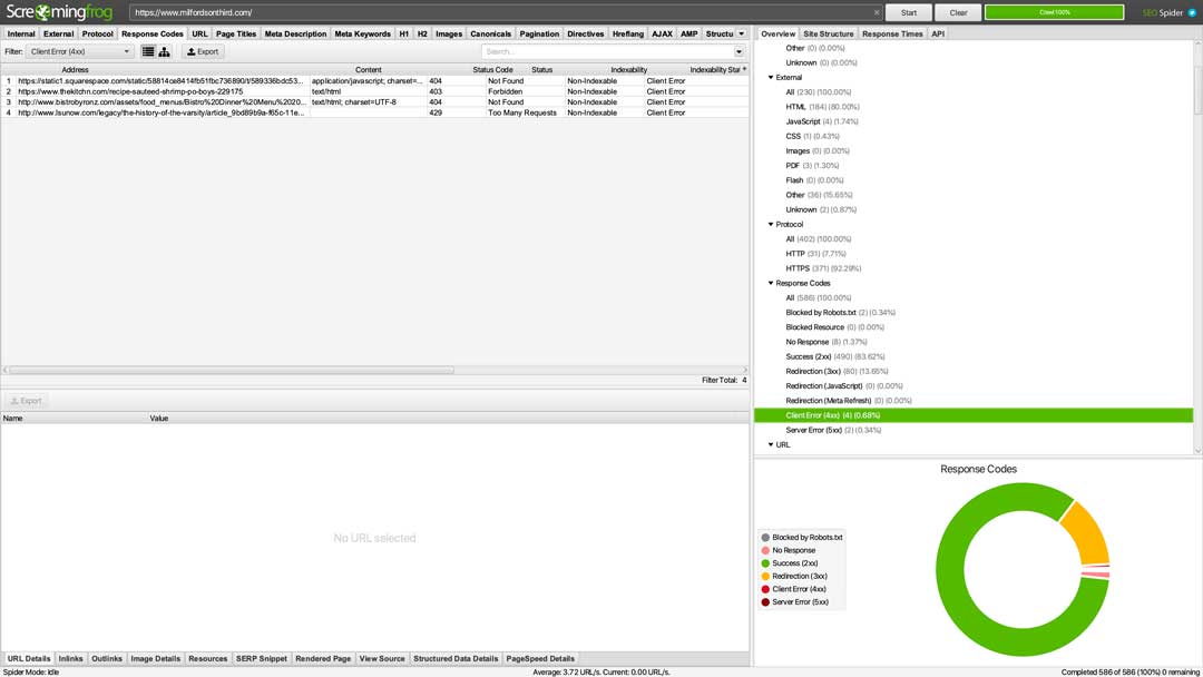 screaming frog seo tutorial 404 response codes