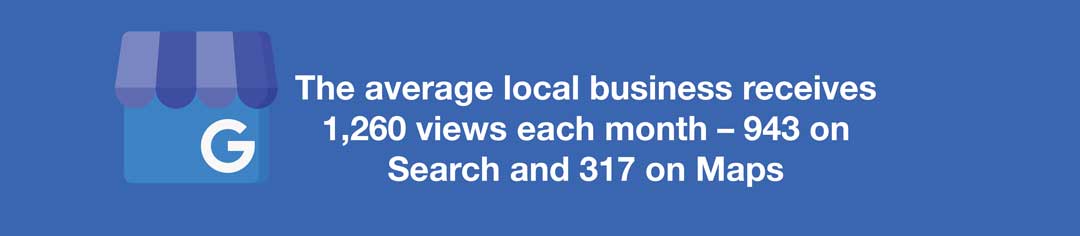 average views of plumbing business google my business page 1