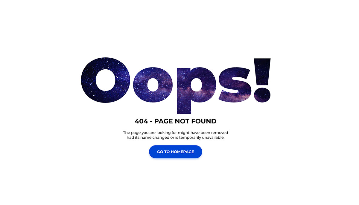 404 error page broken link update website
