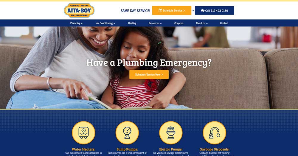 attaboy plumbing best plumber website ideas