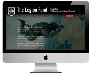 the legion fund website screenshot veteran owned web design