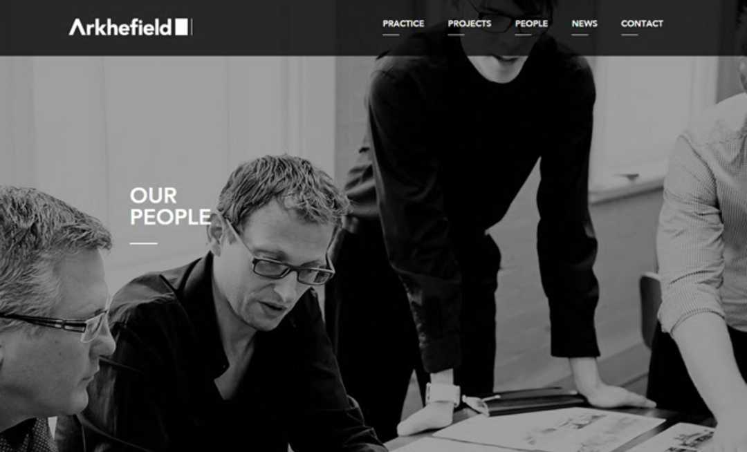 best architecture website design arkhefield black white architecture website
