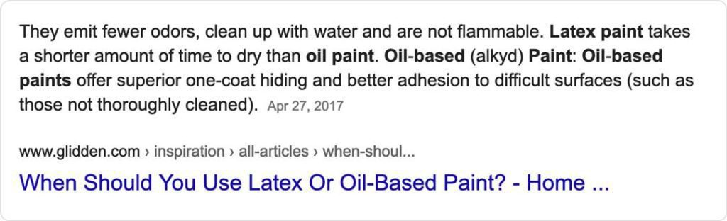 example of faq schema success on painting contractor website