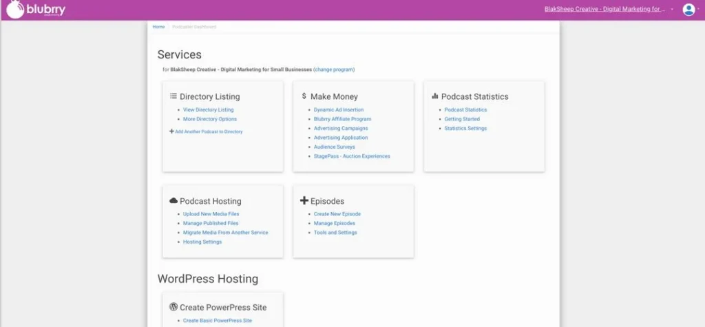 add podcast blubrry dashboard