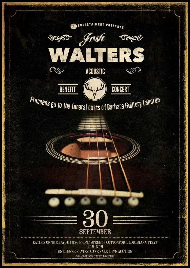 josh walters outlaw country music flyer 1