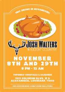 josh walters thanksgiving show flyer 1