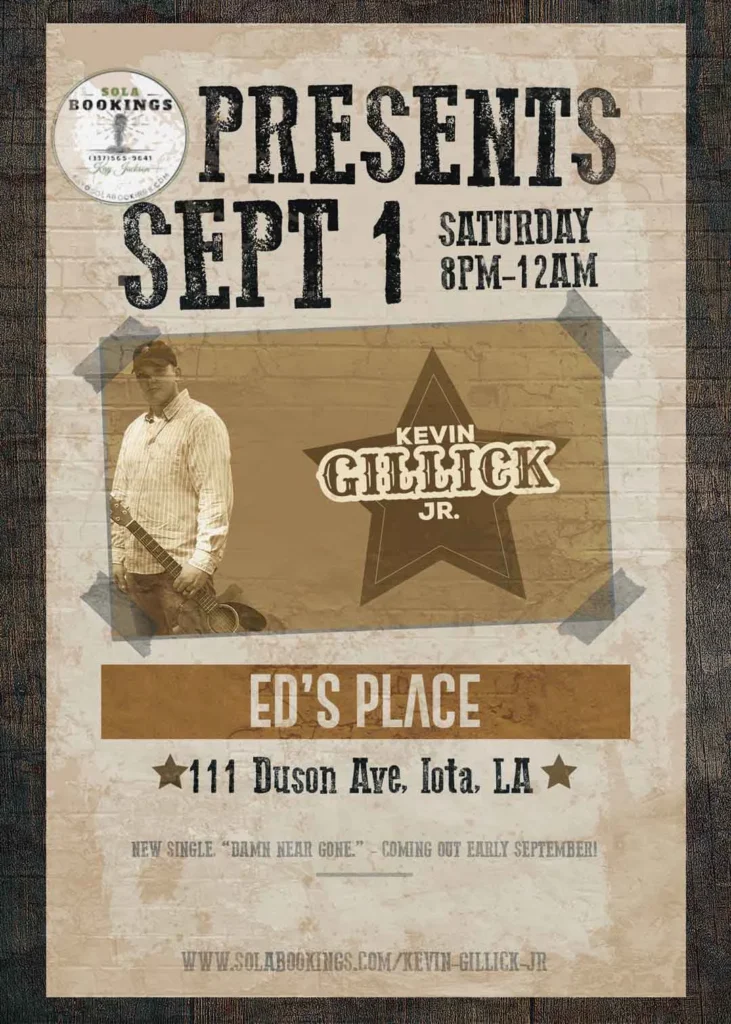 kevin gillick jr concert poster 1