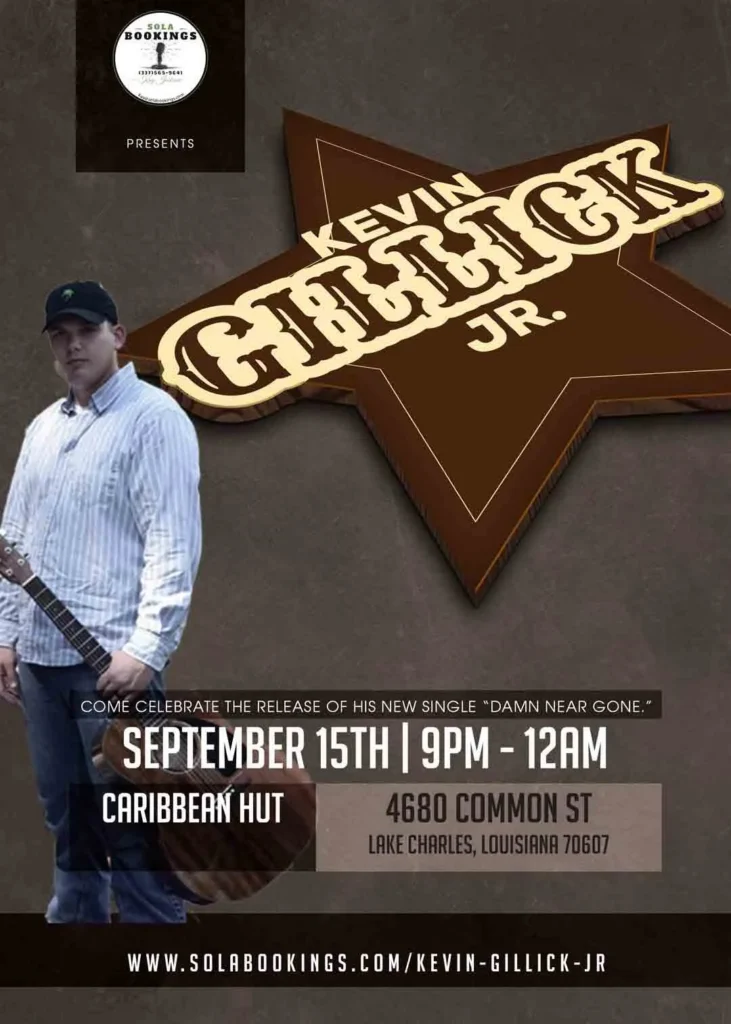 kevin gillick jr flat live music flyer design 1