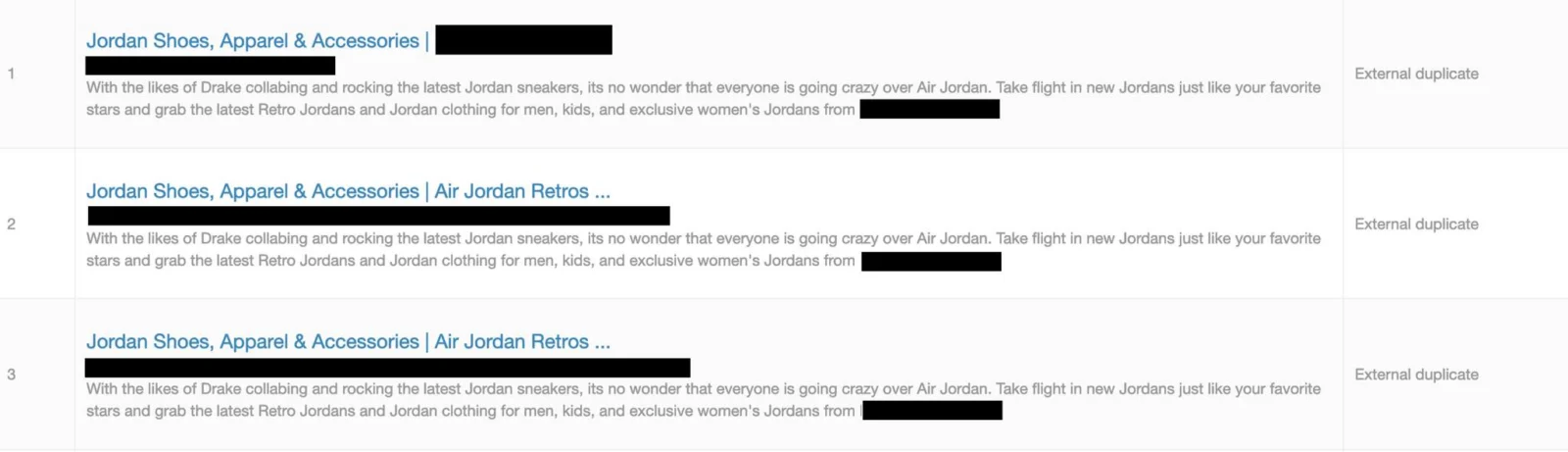 duplicated product descriptions bad for ecommerce seo