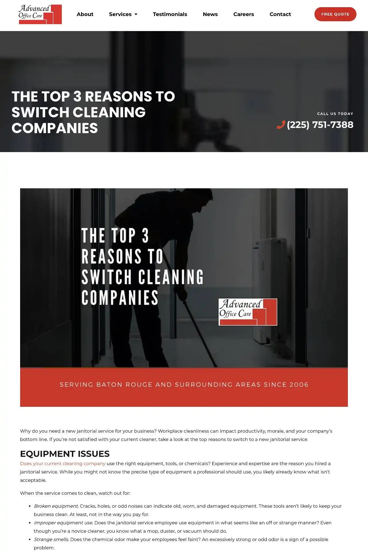 baton rouge cleaning company website design development https aocla.com cleaning the top 3 reasons to switch cleaning companies