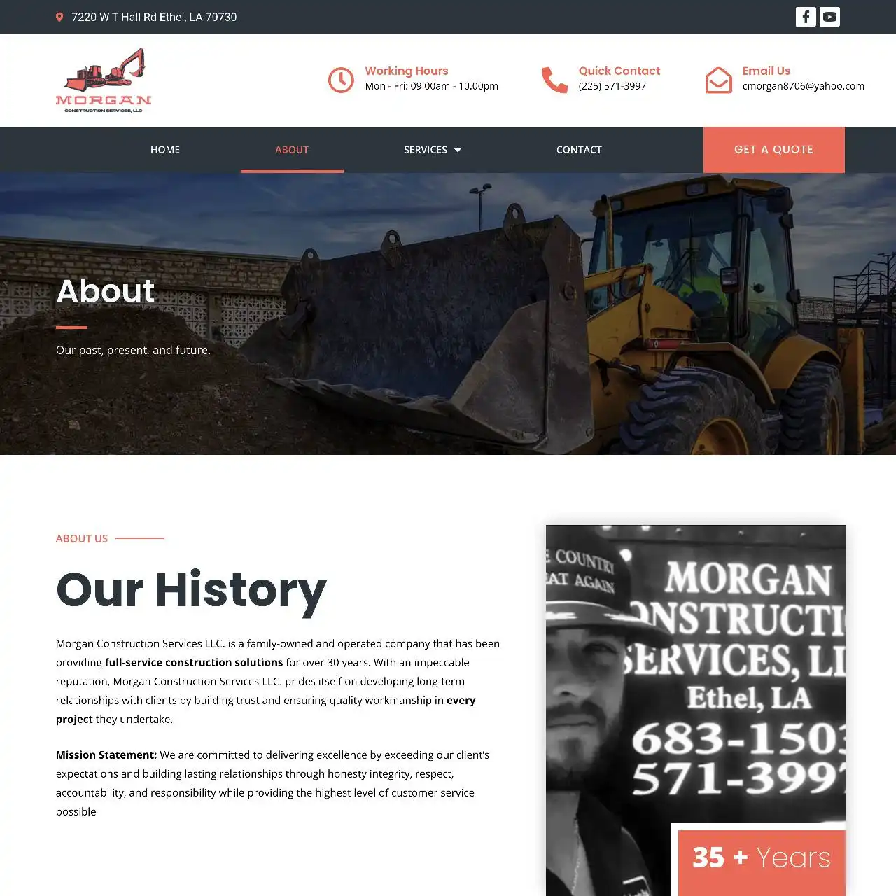 construction website https morganconstructionservicesla.com about
